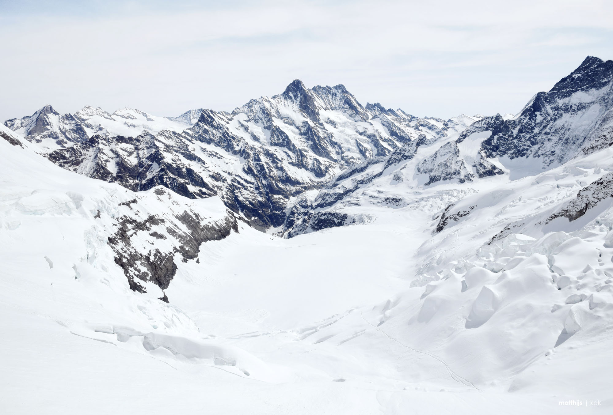 Aletsch Glacier, Jungfraujoch Swiss Alps, Switzerland | Photo by Matthijs Kok